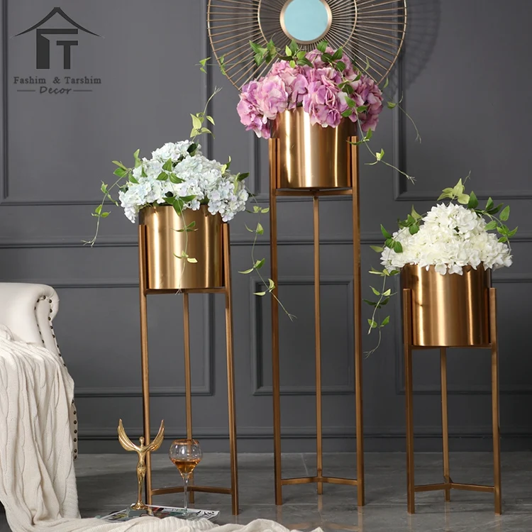 Modern Gold Plated Decorative Vase Grand Metal Decoration Tall Flower Vase Large Galvanized Metal Floor Vases Buy Decoration Flower Tall Vase Grand