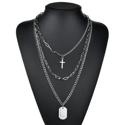 New arrival personality tennis 3 layer chain necklace female multilayer necklace, As pic
New arrival personality tennis 3 layer chain necklace female multilayer necklace, As pic