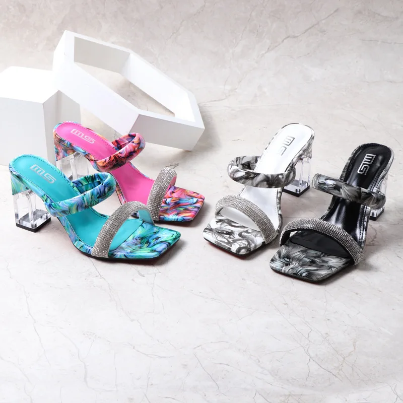 2021 new peep-toe design color high-heeled sandal European and American sexy rhinestone large size slip
2021 new peep-toe design color high-heeled sandal European and American sexy rhinestone large size slip