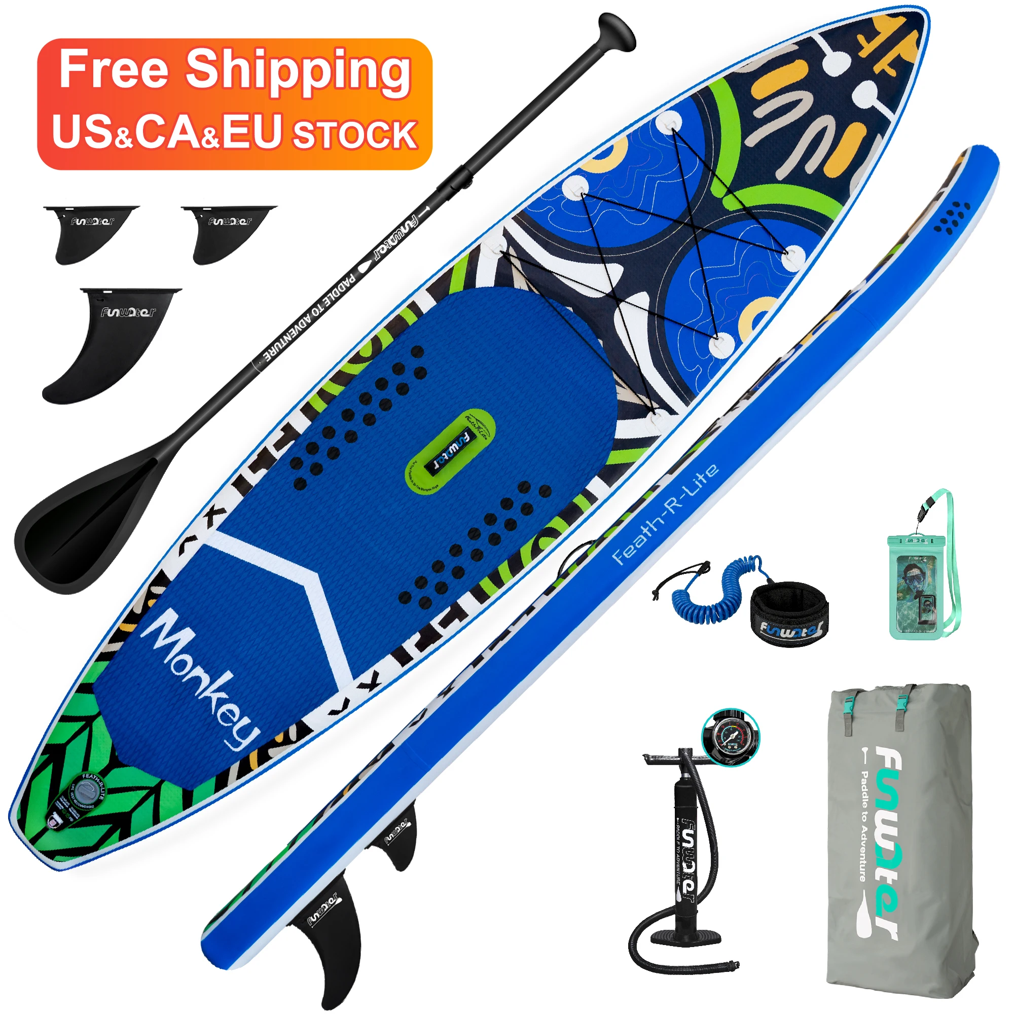 FUNWATER Free Shipping Dropshipping OEM 1ft' blue surfboard price pedal board inflatable surfboard stand board
FUNWATER Free Shipping Dropshipping OEM 1ft' blue surfboard price pedal board inflatable surfboard stand board