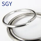 Metal custom Wholesale Silver oval ring key rings ss304 stainless steel