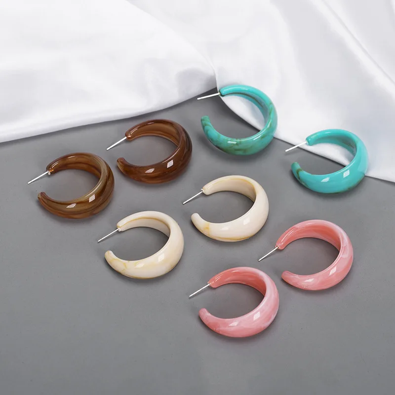 Retro Candy Color S925 Silver Needle Acetate Acrylic Hoop Earring Vintage Colorful Thick C Shape Acrylic Stud Earring
Retro Candy Color S925 Silver Needle Acetate Acrylic Hoop Earring Vintage Colorful Thick C Shape Acrylic Stud Earring