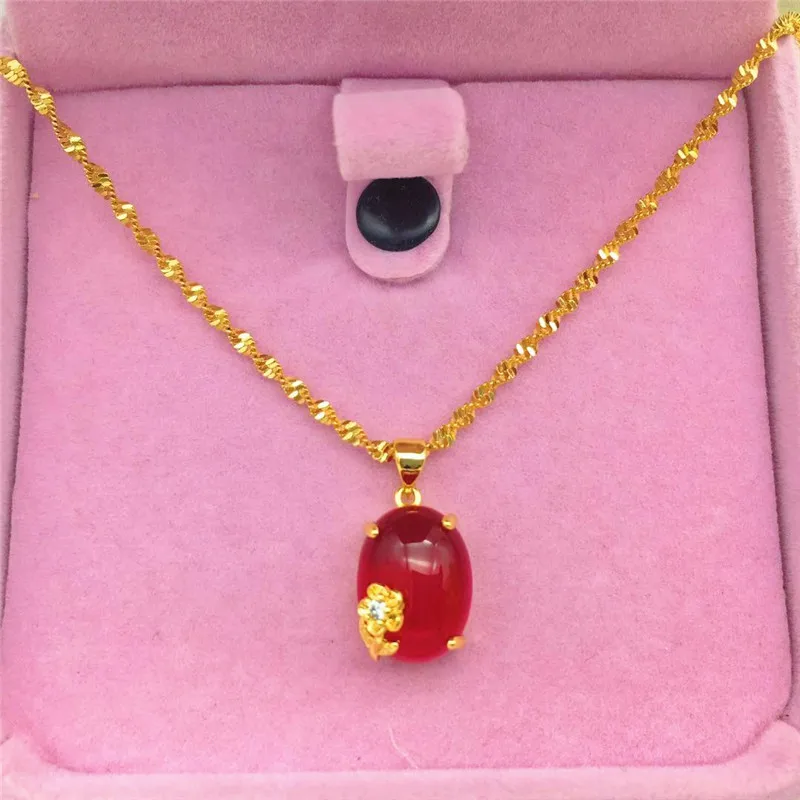 Fashion 14K Gold Necklace for Women Wedding Anniversary Jewelry Charms Red Gemstone Pendant Necklace with Zircon Stone Jewelry
Fashion 14K Gold Necklace for Women Wedding Anniversary Jewelry Charms Red Gemstone Pendant Necklace with Zircon Stone Jewelry