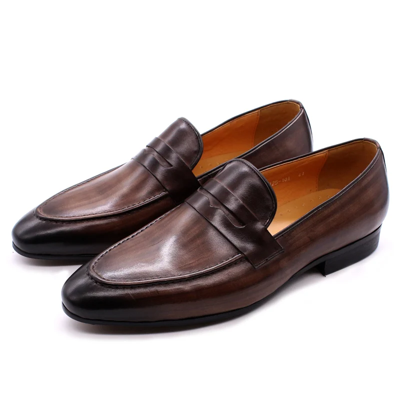 Genuine mens new style slip on fashion loafers casual lazy shoes, Brown/black/dark brown
Genuine mens new style slip on fashion loafers casual lazy shoes, Brown/black/dark brown