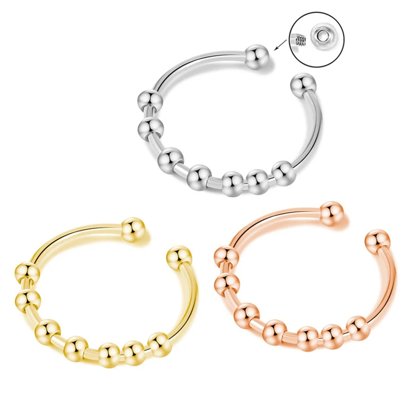 Hot Sales Fashion Stainless Steel Gold Plated Adjustable Spiral Beads Rings for Women Men Jewelry
Hot Sales Fashion Stainless Steel Gold Plated Adjustable Spiral Beads Rings for Women Men Jewelry
