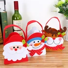 Christmas party Children Gift Bag Cloth Cartoon Portable lollipop Candy favor Bag handbag for kids Play