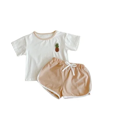 Casual Baby Clothes Set Hit Color Embroidered Cotton T-shirt + Pants Simple Two-piece Suit Summer Baby Clothes
Casual Baby Clothes Set Hit Color Embroidered Cotton T-shirt + Pants Simple Two-piece Suit Summer Baby Clothes