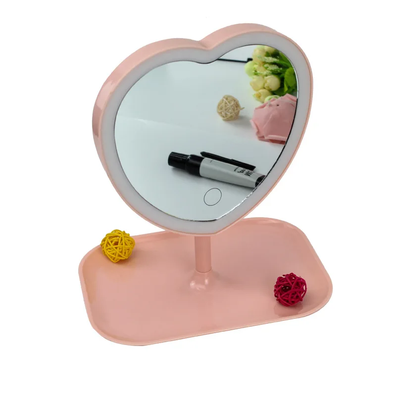 2021 New Design Heart Shape LED Makeup Mirror Pink Touched Vanity With Led Light Makeup Mirror, Pink/white
2021 New Design Heart Shape LED Makeup Mirror Pink Touched Vanity With Led Light Makeup Mirror, Pink/white
