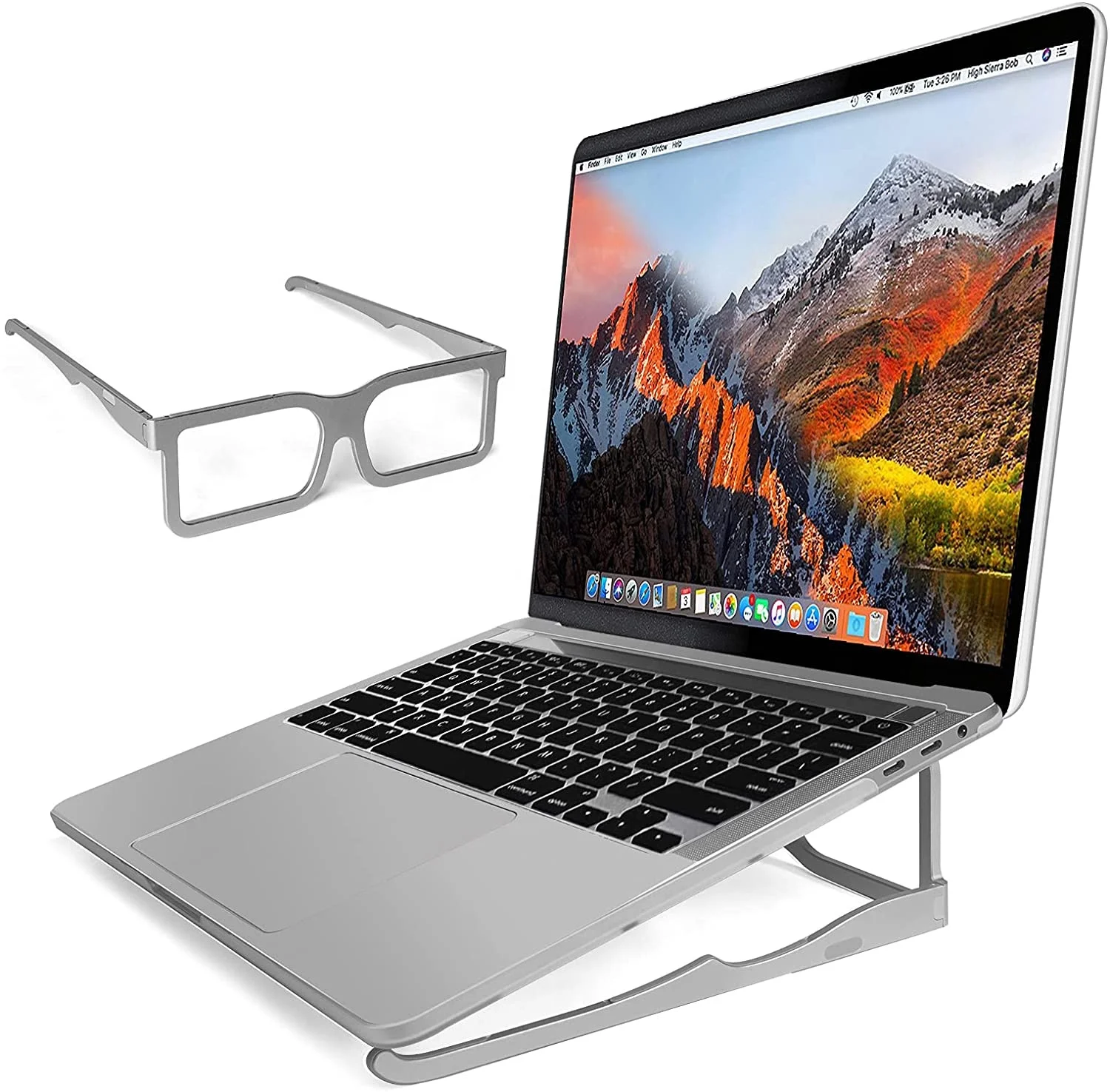 Creative Glasses Laptop Mount Adjustable Laptop Holder Computer Stand Portable Stand for Tablet/Notebook, Gray
Creative Glasses Laptop Mount Adjustable Laptop Holder Computer Stand Portable Stand for Tablet/Notebook, Gray