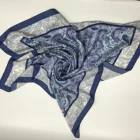 wholesale European handwoven lace print silk twill fabric for scarf
