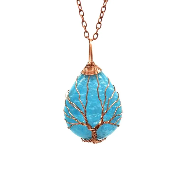 Fashion Design Popular Womens Handmade Metal Chain Necklace 3 Colors Energy Stone Pendant Necklace for Sale
Fashion Design Popular Womens Handmade Metal Chain Necklace 3 Colors Energy Stone Pendant Necklace for Sale