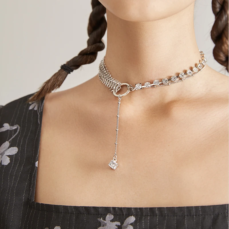 danyuan hiphop rhinestone clavicle chain fishbone necklace thin ball chain birthday gift female choker stackable necklace, Picture
danyuan hiphop rhinestone clavicle chain fishbone necklace thin ball chain birthday gift female choker stackable necklace, Picture