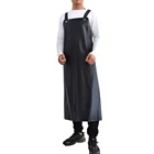 Company Logo Argon-Arc Welding Waterproof Work Pvc Tool Black Rubber Apron with pocket