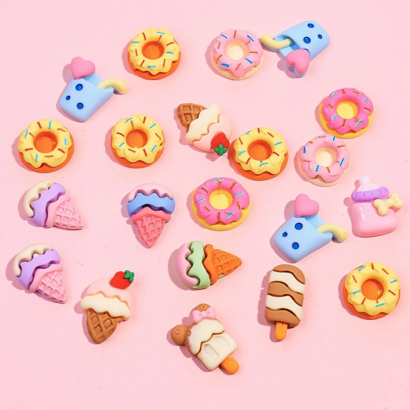 20Pcs Summer Kids DIY Mixed Cartoon Macaron Nail Decoration Flatback Ice Cream Cute Donut Resin Sweet Charms For Nail Art
20Pcs Summer Kids DIY Mixed Cartoon Macaron Nail Decoration Flatback Ice Cream Cute Donut Resin Sweet Charms For Nail Art