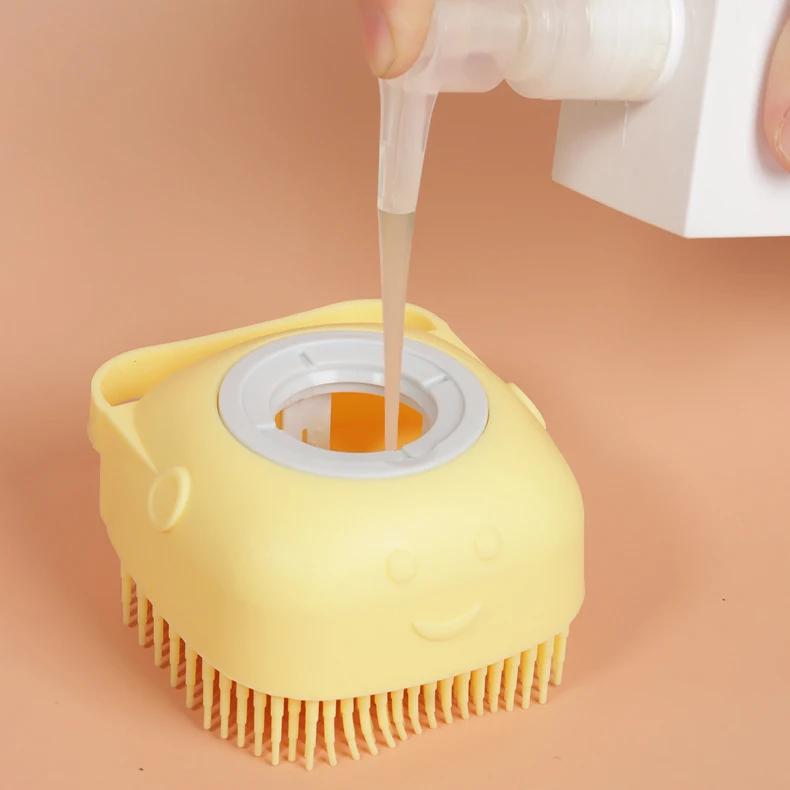 Factory Wholesale Wash Pet Cleaning Silicone Massage Bath Cat Dog Brush Comb with soap dispenser, Blue,pink,yellow
Factory Wholesale Wash Pet Cleaning Silicone Massage Bath Cat Dog Brush Comb with soap dispenser, Blue,pink,yellow