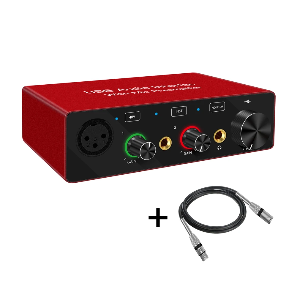 Professional Live Sound Card Recording External Audio Usb Interface Sound Card
Professional Live Sound Card Recording External Audio Usb Interface Sound Card