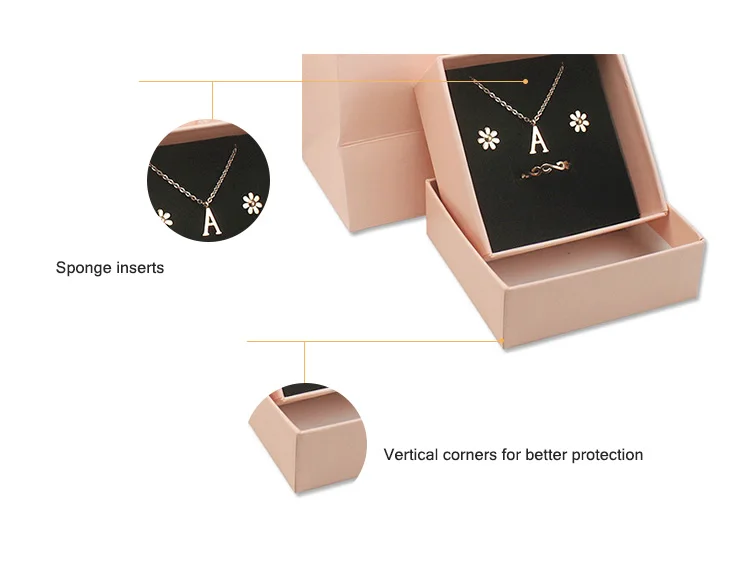 luxury custom cardboard gift box with matching bag for jewelry