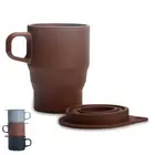 reusable tea infuser double layer hot 12oz 11oz lids ceramic coffee cup mug with lid