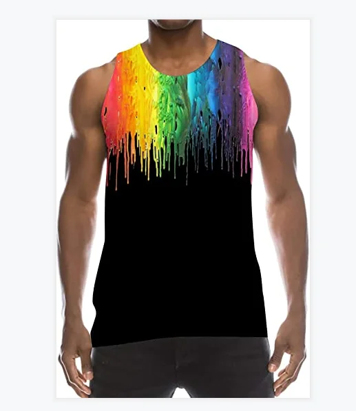 wholesale summer custom design polyester men gym tank top, Customized color 
wholesale summer custom design polyester men gym tank top, Customized color