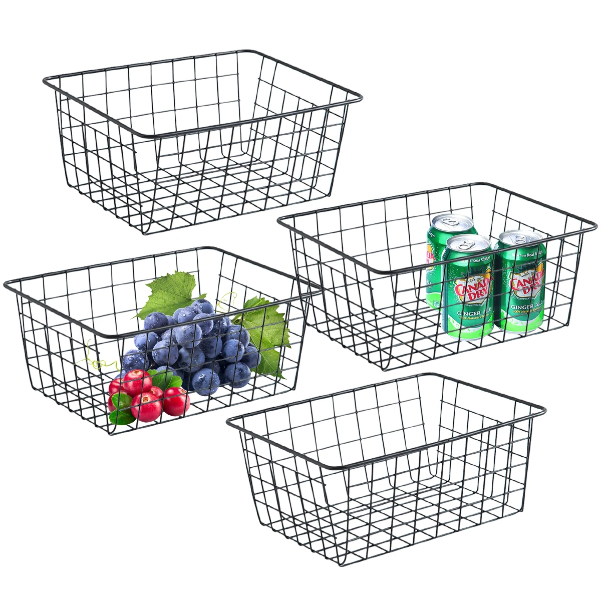 Black Wire Storage Baskets for Organizing Food Metal Wire Kitchen Basket Sturdiness Basket Organizer for Kitchen
Black Wire Storage Baskets for Organizing Food Metal Wire Kitchen Basket Sturdiness Basket Organizer for Kitchen