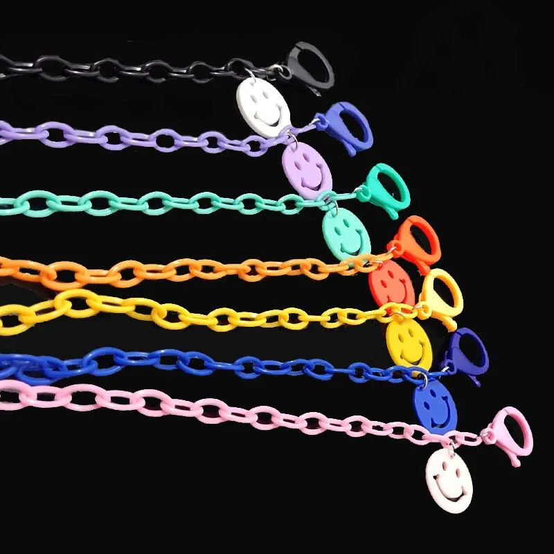 2021 Cheap Anti-Lost Kids Masking Chain Jewelry Glasses Plastic Chain holder With Smile Face Charm, Picture
2021 Cheap Anti-Lost Kids Masking Chain Jewelry Glasses Plastic Chain holder With Smile Face Charm, Picture