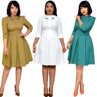 Elegant Pleated A-Line Dress African Clothes Autumn Embroidery O-Neck Knee Length Dress Office Lady Party Club
Elegant Pleated A-Line Dress African Clothes Autumn Embroidery O-Neck Knee Length Dress Office Lady Party Club
