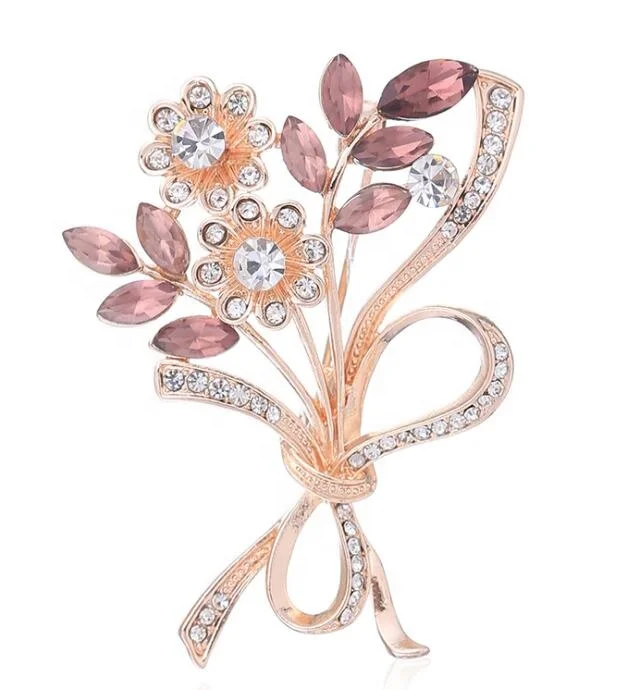 Fashion Beautiful Rose Gold/Silver Flower Brooch Pin Alloy Crystal Rhinestone Brooch, As picture
Fashion Beautiful Rose Gold/Silver Flower Brooch Pin Alloy Crystal Rhinestone Brooch, As picture