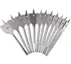 12pcs Spade Drill Bit Set, Carbon Steel Flat Wood Drill Bit, Woodworking Grey Three-point Paddle Drill Bit Set