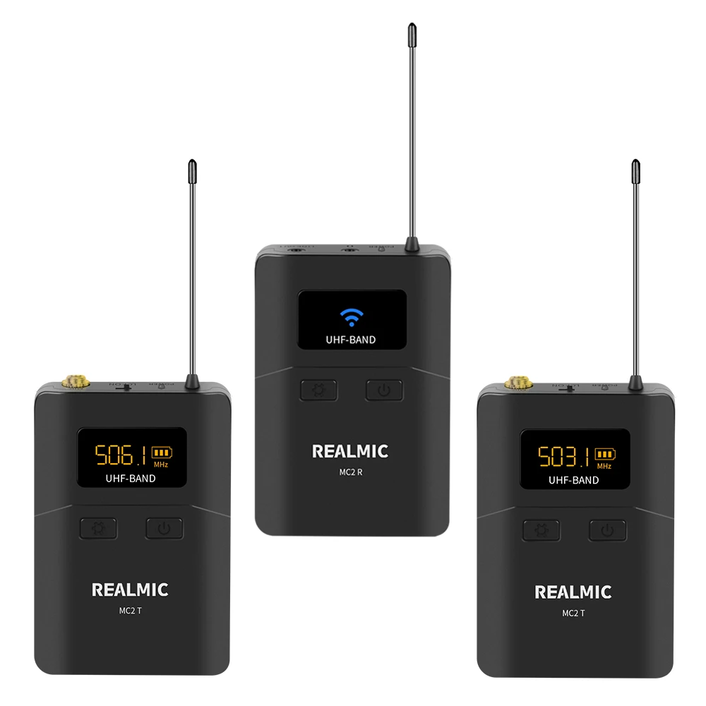 Wireless Microphone System Dual Channel Wireless Microphone Set with 2 Transmitter & 1 Receiver and 2 Lapel Lavalier Microphone
Wireless Microphone System Dual Channel Wireless Microphone Set with 2 Transmitter & 1 Receiver and 2 Lapel Lavalier Microphone