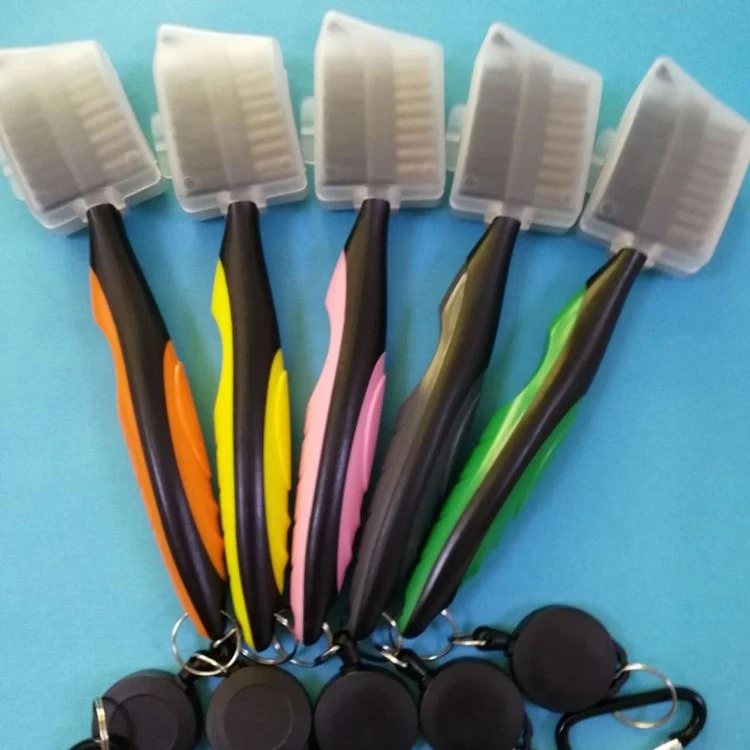 protect cap with spike and clip stainless and PP 2 side strong handle golf club cleaning brush
protect cap with spike and clip stainless and PP 2 side strong handle golf club cleaning brush