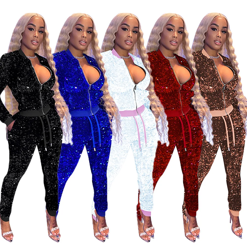 TG033 Bodycon sequin fall winter sexy women 2 piece pants set women two piece set, Picture color
TG033 Bodycon sequin fall winter sexy women 2 piece pants set women two piece set, Picture color