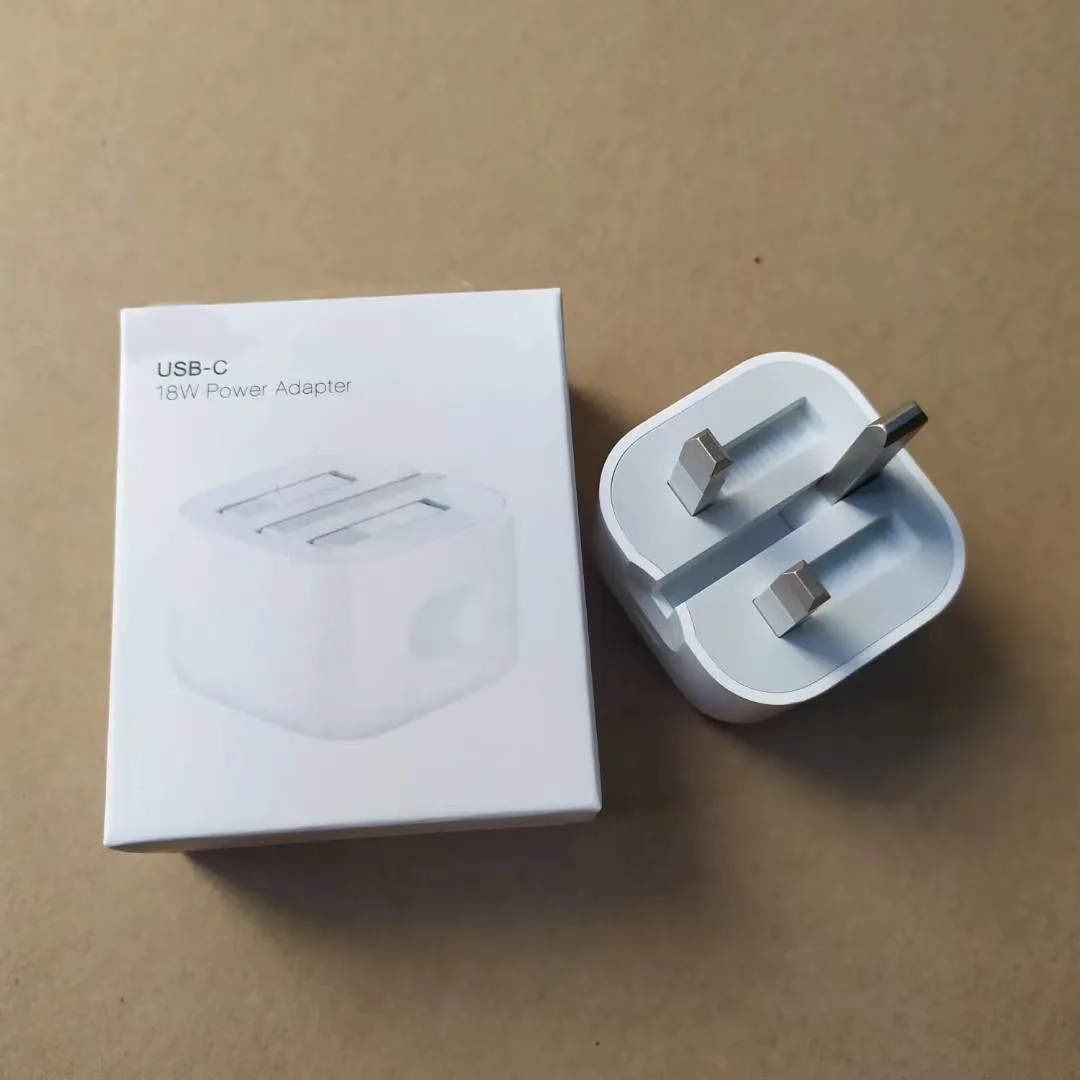 3 pin Original 18W PD charger UK plug with package for iphone 11 12 Fast Charging USB-C Phone Charger, White
3 pin Original 18W PD charger UK plug with package for iphone 11 12 Fast Charging USB-C Phone Charger, White