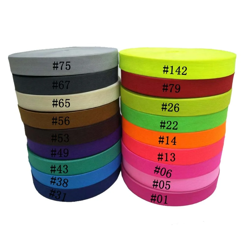 Colorful 20 mm Wide 30 Yards High Elastic Stretch Knitted Belt Weave Elastic Band for Sewing
Colorful 20 mm Wide 30 Yards High Elastic Stretch Knitted Belt Weave Elastic Band for Sewing