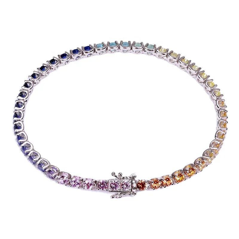 Hailer rainbow tennis bracelet colourful hot sale high quality 925 sterling silver tennis bracelet colored
Hailer rainbow tennis bracelet colourful hot sale high quality 925 sterling silver tennis bracelet colored