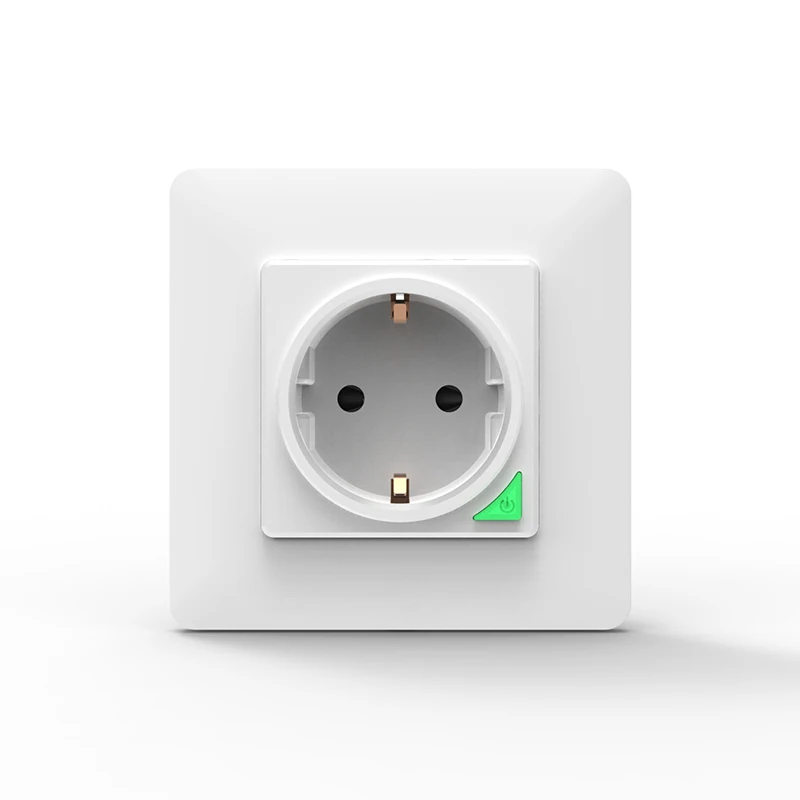 Tuya smart EU standard wifi in-wall power socket 16A work with Google home and Alexa, White
Tuya smart EU standard wifi in-wall power socket 16A work with Google home and Alexa, White