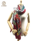 Good Quality 1005 Suzhou Silk No MOQ Private custom Polyester Fabric Plain Long Scarf Cotton