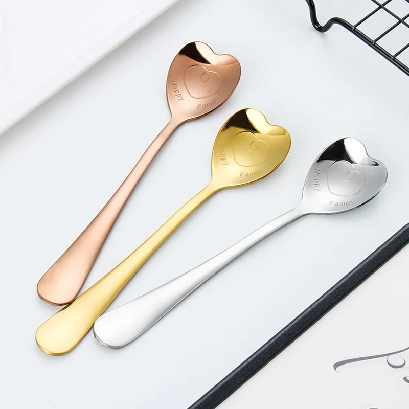 Stainless Steel 410 Heart Shape Taste Stirring Coffee Spoon For Couple Gift, Silver/gold/ rose gold/color/black/blue
Stainless Steel 410 Heart Shape Taste Stirring Coffee Spoon For Couple Gift, Silver/gold/ rose gold/color/black/blue