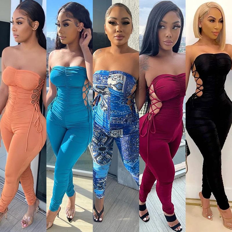 2021 Women Trending Clothes Fashion Summer Bodycon Jumpsuits Pants Girls' Sexy Outfits One Piece Hollow Out Jumpsuits For Ladies
2021 Women Trending Clothes Fashion Summer Bodycon Jumpsuits Pants Girls' Sexy Outfits One Piece Hollow Out Jumpsuits For Ladies