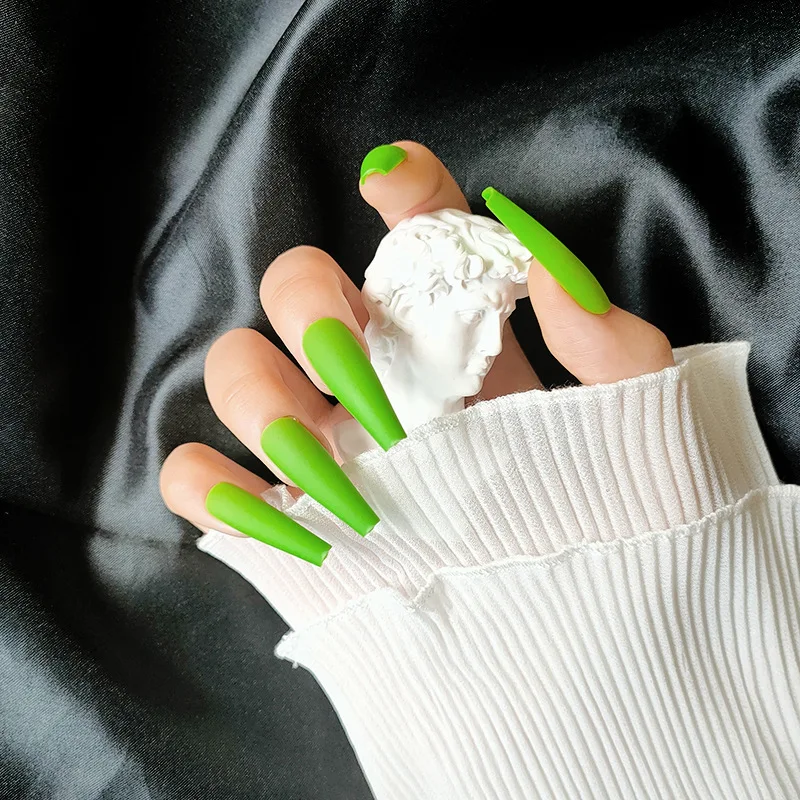 Long Avocado Green Matte False Nail Artificial Solid Color Salon Practice Press On Nail
Long Avocado Green Matte False Nail Artificial Solid Color Salon Practice Press On Nail