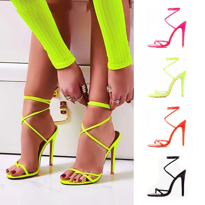 Wholesale Latest Fashion Unique Custom Women Sexy Tie Up High Green Heels Sandals Shoes 12cm For Ladies 2021, Green, black, rose red,orange
Wholesale Latest Fashion Unique Custom Women Sexy Tie Up High Green Heels Sandals Shoes 12cm For Ladies 2021, Green, black, rose red,orange