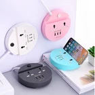 universal round electric extension board cord socket