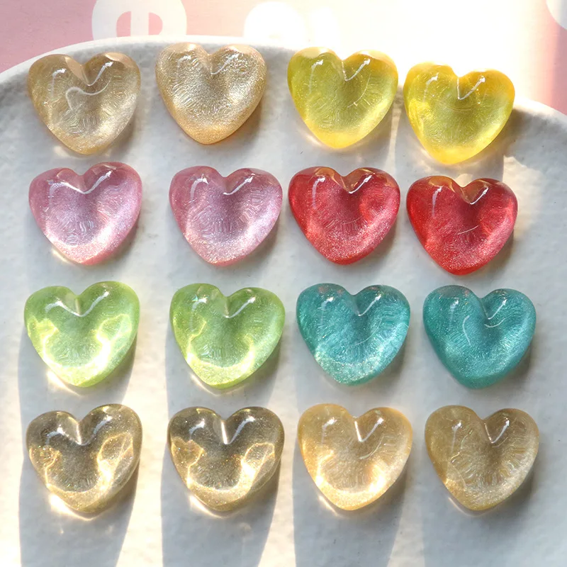 Cute Candy Kawaii Flat Back Bead Jewelry Accessory Transparent Resin Heart Cabochon, Colorful
Cute Candy Kawaii Flat Back Bead Jewelry Accessory Transparent Resin Heart Cabochon, Colorful