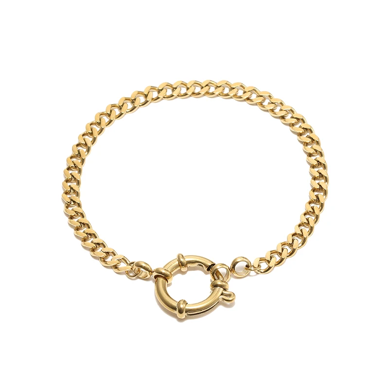 Punk Exaggerated Jewelry Big Metal Link Circle Chain Men Personalized Charm Bracelet Stainless Steel
Punk Exaggerated Jewelry Big Metal Link Circle Chain Men Personalized Charm Bracelet Stainless Steel
