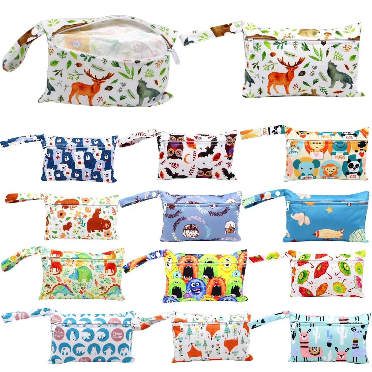 Various styles of portable outing waterproof diaper bag diaper storage bag zipper
Various styles of portable outing waterproof diaper bag diaper storage bag zipper