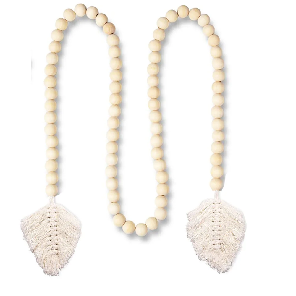 Wood Bead Tassel Garland Home Decoration Macrame Leaf Tassel Wooden Bead String Pendant
Wood Bead Tassel Garland Home Decoration Macrame Leaf Tassel Wooden Bead String Pendant