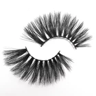 Brand Eyelashes Wholesale Own Brand Extra Long Fluffy Looking 25mm Mink Eyelashes