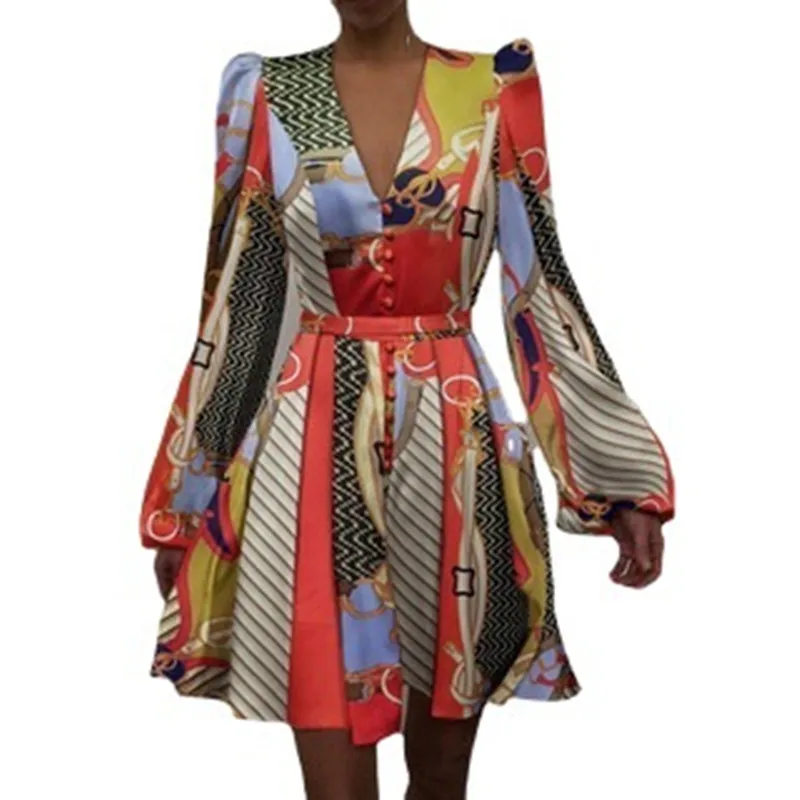 Spring Elegant Puff Long Sleeve Sexy V-neck Button Office Lady Loose A-Line Party Mini Dresses
Spring Elegant Puff Long Sleeve Sexy V-neck Button Office Lady Loose A-Line Party Mini Dresses