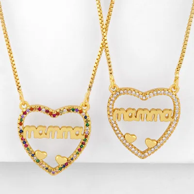 Heart mama pendant women ladies 18k gold plated name plate necklace custom jewelry
Heart mama pendant women ladies 18k gold plated name plate necklace custom jewelry