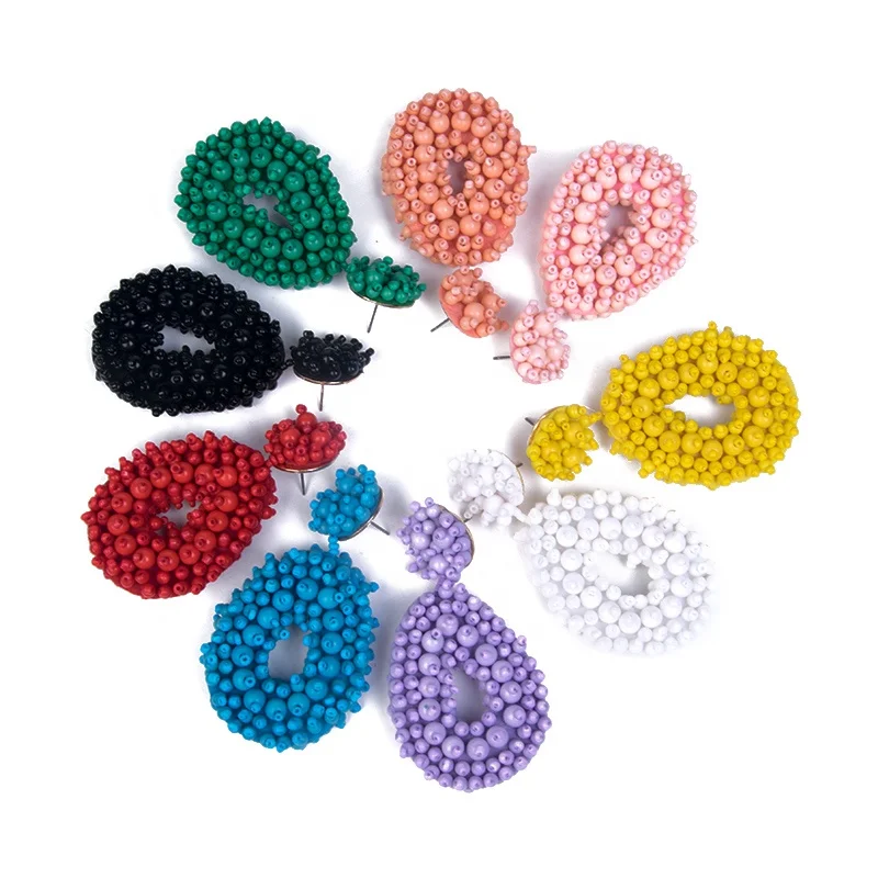 Vintage Colorful Handmade Resin Earrings Seed Bead Water Drop Shaped Big Size Resin Earrings
Vintage Colorful Handmade Resin Earrings Seed Bead Water Drop Shaped Big Size Resin Earrings