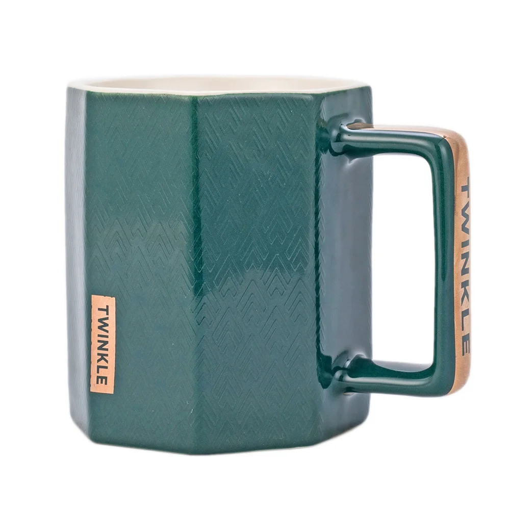 Factory wholesale personalized octagonal shape ceramic coffee latte cups 14oz 400ml ceramic water mug cup, Green , black , blue , grey
Factory wholesale personalized octagonal shape ceramic coffee latte cups 14oz 400ml ceramic water mug cup, Green , black , blue , grey